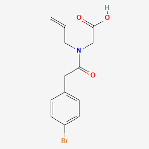 molecular formula C13H14BrNO3 B7606280 2-[[2-(4-Bromophenyl)acetyl]-prop-2-enylamino]acetic acid 