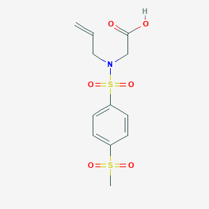 molecular formula C12H15NO6S2 B7606288 2-[(4-Methylsulfonylphenyl)sulfonyl-prop-2-enylamino]acetic acid 