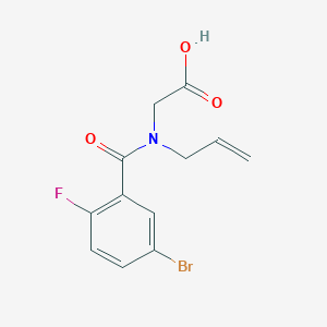 2-[(5-Bromo-2-fluorobenzoyl)-prop-2-enylamino]acetic acid