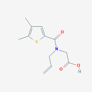 molecular formula C12H15NO3S B7606338 2-[(4,5-Dimethylthiophene-2-carbonyl)-prop-2-enylamino]acetic acid 