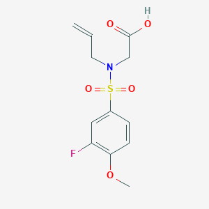 2-[(3-Fluoro-4-methoxyphenyl)sulfonyl-prop-2-enylamino]acetic acid