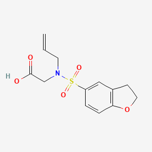 2-[2,3-Dihydro-1-benzofuran-5-ylsulfonyl(prop-2-enyl)amino]acetic acid