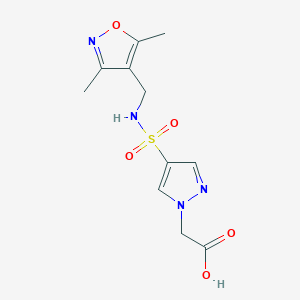 2-[4-[(3,5-Dimethyl-1,2-oxazol-4-yl)methylsulfamoyl]pyrazol-1-yl]acetic acid