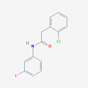 molecular formula C14H11ClINO B7606368 2-(2-chlorophenyl)-N-(3-iodophenyl)acetamide 