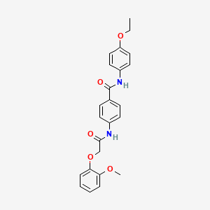 molecular formula C24H24N2O5 B7606376 N-(4-ethoxyphenyl)-4-[[2-(2-methoxyphenoxy)acetyl]amino]benzamide 