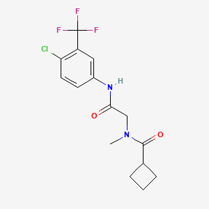 N-[2-[4-chloro-3-(trifluoromethyl)anilino]-2-oxoethyl]-N-methylcyclobutanecarboxamide