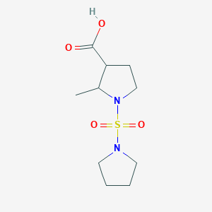 2-Methyl-1-pyrrolidin-1-ylsulfonylpyrrolidine-3-carboxylic acid