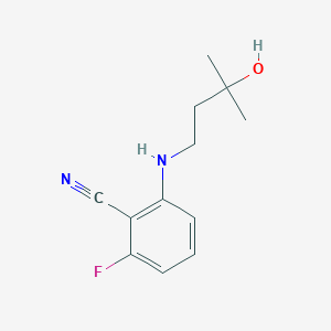 2-Fluoro-6-[(3-hydroxy-3-methylbutyl)amino]benzonitrile