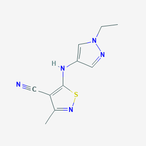 5-[(1-Ethylpyrazol-4-yl)amino]-3-methyl-1,2-thiazole-4-carbonitrile