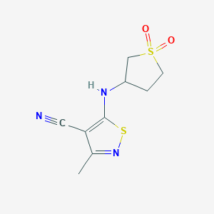 5-[(1,1-Dioxothiolan-3-yl)amino]-3-methyl-1,2-thiazole-4-carbonitrile