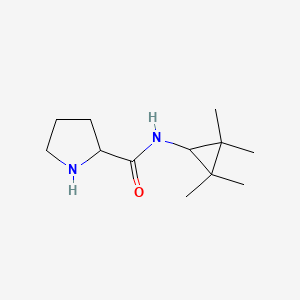 molecular formula C12H22N2O B7606475 N-(2,2,3,3-tetramethylcyclopropyl)pyrrolidine-2-carboxamide 