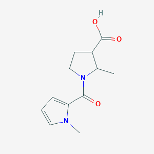 2-Methyl-1-(1-methylpyrrole-2-carbonyl)pyrrolidine-3-carboxylic acid