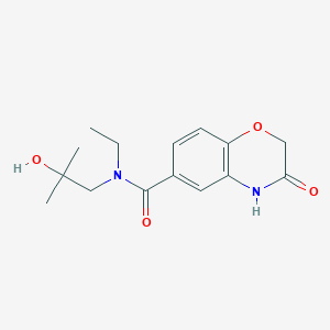 molecular formula C15H20N2O4 B7606497 N-ethyl-N-(2-hydroxy-2-methylpropyl)-3-oxo-4H-1,4-benzoxazine-6-carboxamide 