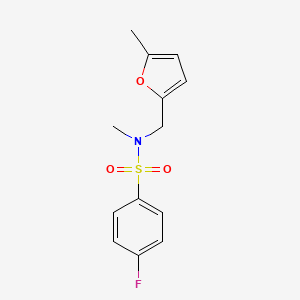 4-fluoro-N-methyl-N-[(5-methylfuran-2-yl)methyl]benzenesulfonamide