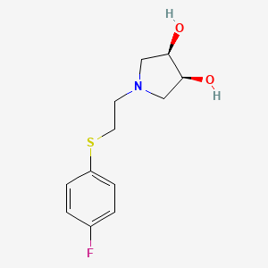 (3R,4S)-1-[2-(4-fluorophenyl)sulfanylethyl]pyrrolidine-3,4-diol