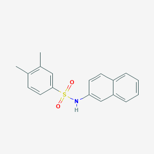 molecular formula C18H17NO2S B7606559 3,4-dimethyl-N-(naphthalen-2-yl)benzene-1-sulfonamide 