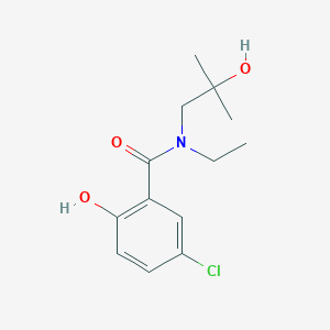 molecular formula C13H18ClNO3 B7606573 5-chloro-N-ethyl-2-hydroxy-N-(2-hydroxy-2-methylpropyl)benzamide 