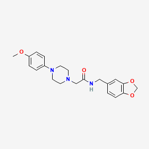 N-(1,3-benzodioxol-5-ylmethyl)-2-[4-(4-methoxyphenyl)piperazin-1-yl]acetamide