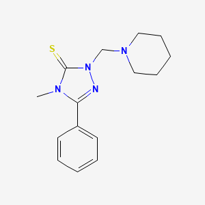 4-methyl-5-phenyl-2-(piperidin-1-ylmethyl)-2,4-dihydro-3H-1,2,4-triazole-3-thione