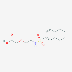 2-[2-(5,6,7,8-Tetrahydronaphthalen-2-ylsulfonylamino)ethoxy]acetic acid