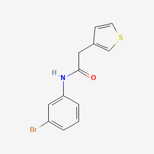 molecular formula C12H10BrNOS B7606679 N-(3-bromophenyl)-2-thiophen-3-ylacetamide 