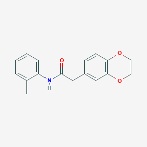 2-(2,3-dihydro-1,4-benzodioxin-6-yl)-N-(2-methylphenyl)acetamide