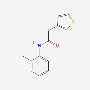 molecular formula C13H13NOS B7606722 N-(2-methylphenyl)-2-thiophen-3-ylacetamide 