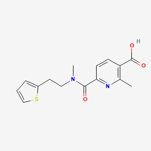 2-Methyl-6-[methyl(2-thiophen-2-ylethyl)carbamoyl]pyridine-3-carboxylic acid