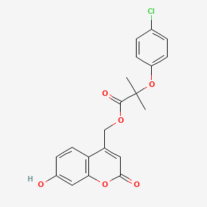 (7-Hydroxy-2-oxochromen-4-yl)methyl 2-(4-chlorophenoxy)-2-methylpropanoate