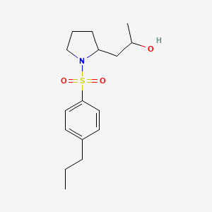 molecular formula C16H25NO3S B7606810 1-[1-(4-Propylphenyl)sulfonylpyrrolidin-2-yl]propan-2-ol 