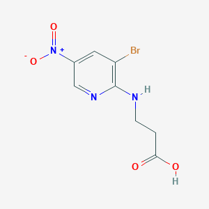 molecular formula C8H8BrN3O4 B7606812 3-[(3-Bromo-5-nitropyridin-2-yl)amino]propanoic acid 