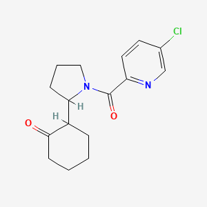 2-[1-(5-Chloropyridine-2-carbonyl)pyrrolidin-2-yl]cyclohexan-1-one