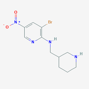 3-bromo-5-nitro-N-(piperidin-3-ylmethyl)pyridin-2-amine