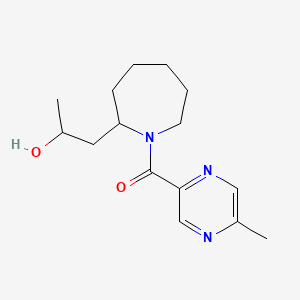 molecular formula C15H23N3O2 B7606834 [2-(2-Hydroxypropyl)azepan-1-yl]-(5-methylpyrazin-2-yl)methanone 