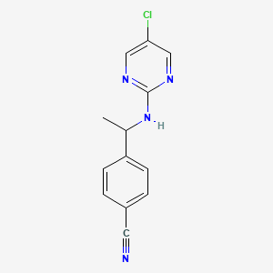 4-[1-[(5-Chloropyrimidin-2-yl)amino]ethyl]benzonitrile