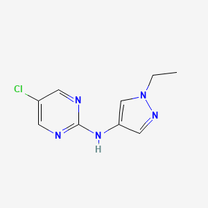 molecular formula C9H10ClN5 B7606846 5-chloro-N-(1-ethylpyrazol-4-yl)pyrimidin-2-amine 