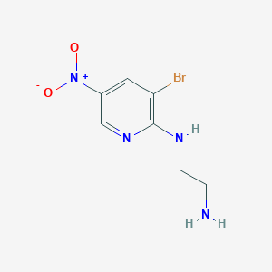 molecular formula C7H9BrN4O2 B7606861 N'-(3-bromo-5-nitropyridin-2-yl)ethane-1,2-diamine 