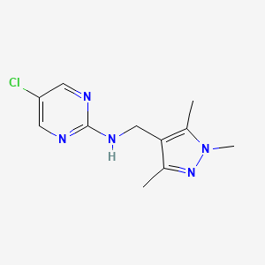 5-chloro-N-[(1,3,5-trimethylpyrazol-4-yl)methyl]pyrimidin-2-amine