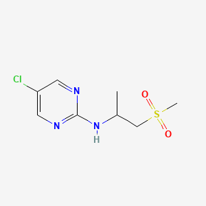 molecular formula C8H12ClN3O2S B7606880 5-chloro-N-(1-methylsulfonylpropan-2-yl)pyrimidin-2-amine 