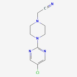 molecular formula C10H12ClN5 B7606883 2-[4-(5-Chloropyrimidin-2-yl)piperazin-1-yl]acetonitrile 