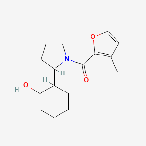 molecular formula C16H23NO3 B7606894 [2-(2-Hydroxycyclohexyl)pyrrolidin-1-yl]-(3-methylfuran-2-yl)methanone 