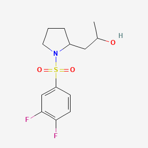 1-[1-(3,4-Difluorophenyl)sulfonylpyrrolidin-2-yl]propan-2-ol