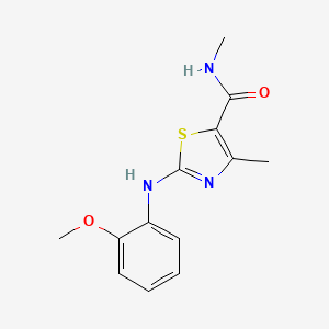 2-(2-methoxyanilino)-N,4-dimethyl-1,3-thiazole-5-carboxamide