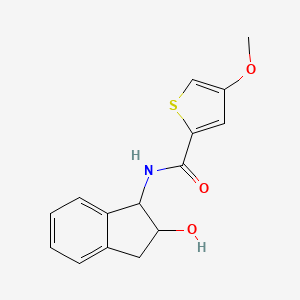 molecular formula C15H15NO3S B7606913 N-(2-hydroxy-2,3-dihydro-1H-inden-1-yl)-4-methoxythiophene-2-carboxamide 