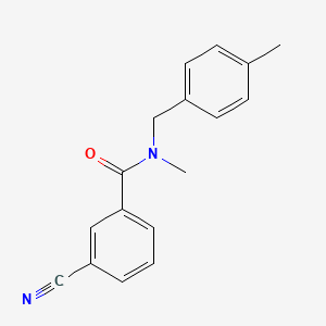 3-cyano-N-methyl-N-[(4-methylphenyl)methyl]benzamide