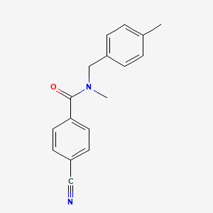 4-cyano-N-methyl-N-[(4-methylphenyl)methyl]benzamide