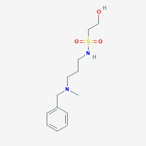 molecular formula C13H22N2O3S B7606953 N-[3-[benzyl(methyl)amino]propyl]-2-hydroxyethanesulfonamide 