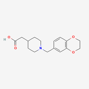 2-[1-(2,3-Dihydro-1,4-benzodioxin-6-ylmethyl)piperidin-4-yl]acetic acid