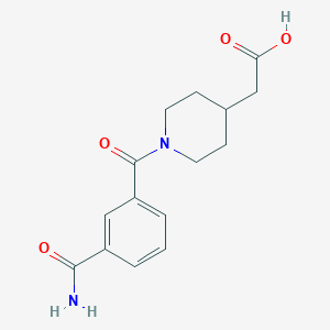 2-[1-(3-Carbamoylbenzoyl)piperidin-4-yl]acetic acid