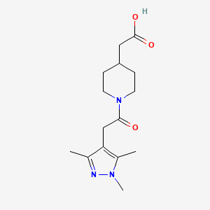 2-[1-[2-(1,3,5-Trimethylpyrazol-4-yl)acetyl]piperidin-4-yl]acetic acid